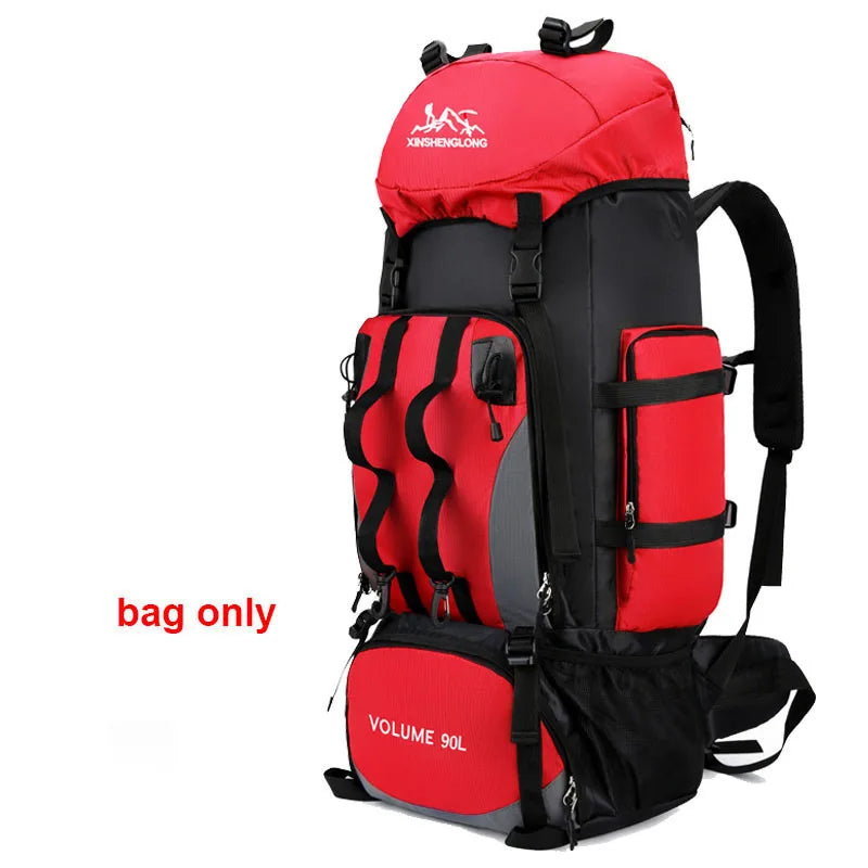 90L Waterproof Hiking Backpack - Large Capacity Trekking Rucksack for Camping & Travel (Unisex)