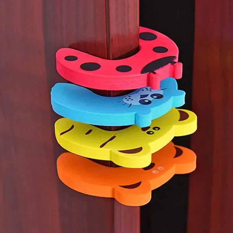 2/5-Pack Baby Door Stoppers - Anti-Pinch EVA Foam Door Edge Protectors, Cute Animal Child Safety Guards