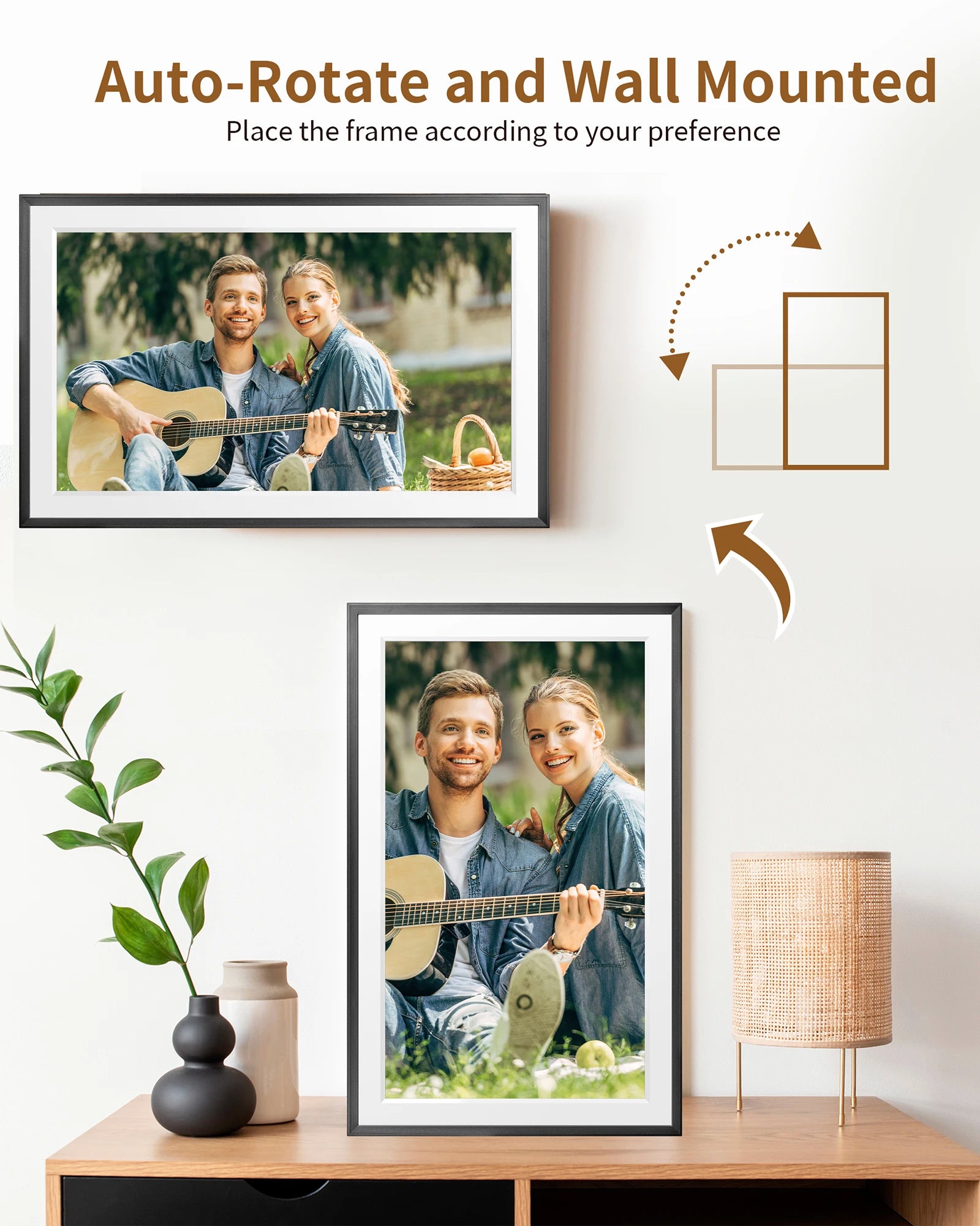 15.6-inch (39.6 cm) WiFi Smart Digital Photo Frame 1920x1080 Full HD IPS Touchscreen, 32GB Storage