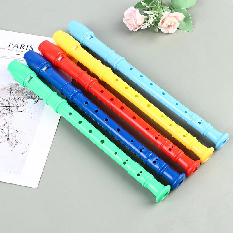 8-Hole Soprano Recorder (30 cm / 11.8 in) ABS Plastic Woodwind Instrument - German Fingering, Assorted Colors