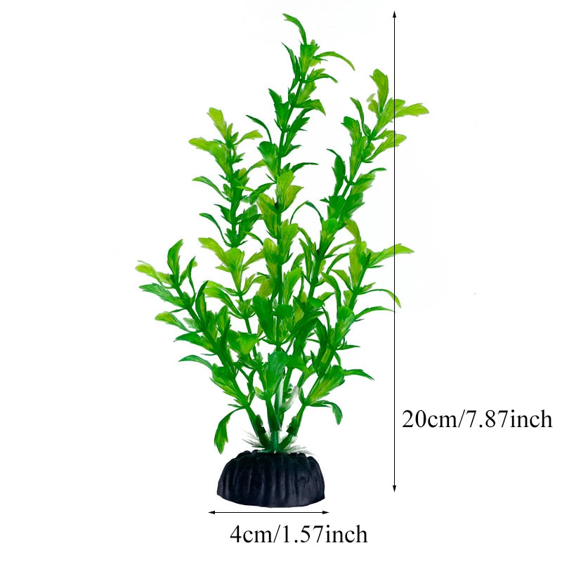Artificial Aquarium Plants — Plastic Underwater Decorations for Fish Tanks, Realistic Aquarium Decor