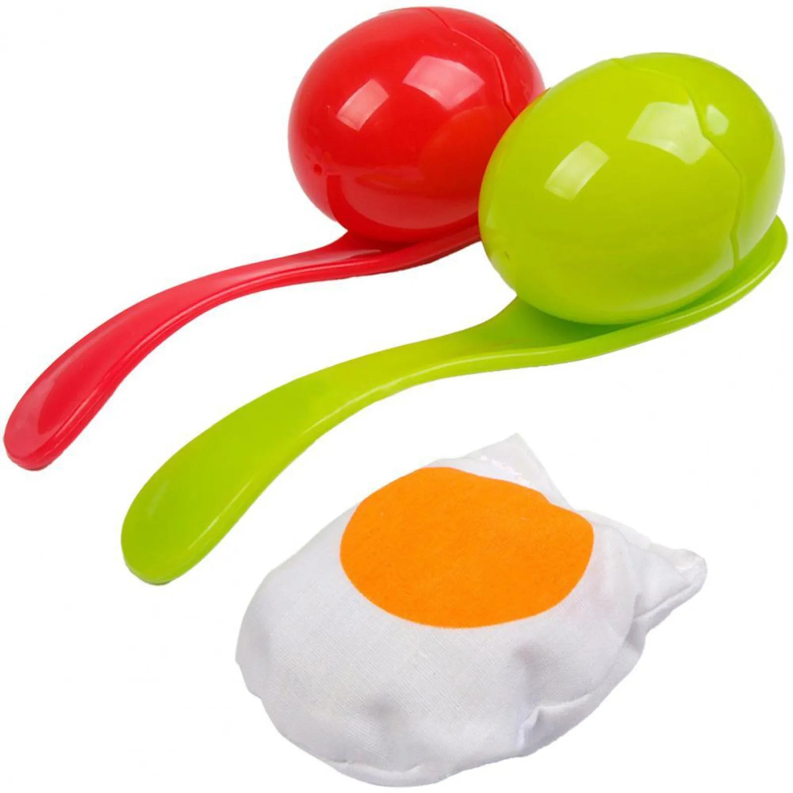 Egg and Spoon Race Game Set with Yolk - Outdoor Kids Party & Field Day Toy, Parent-Child Interactive
