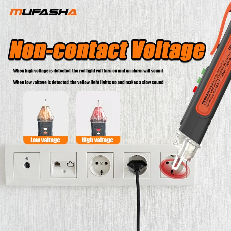 Non-Contact AC Voltage Detector Pen 12-1000V Smart Breakpoint Finder Electrical Tester
