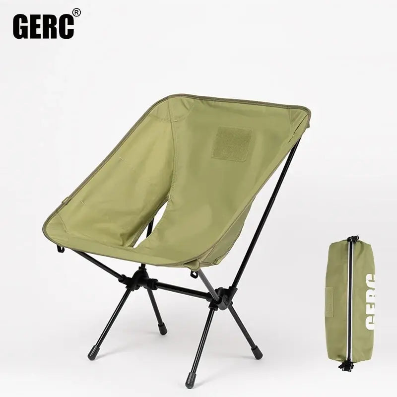 Lightweight Folding Camping Chair – Portable Aluminum Alloy Tactical Moon Chair for Adults & Kids