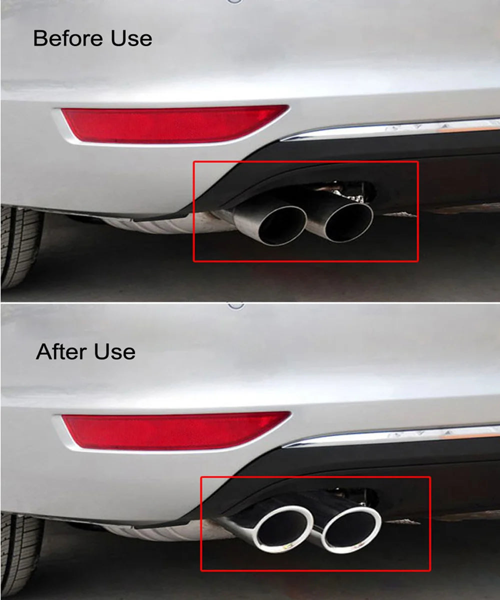 Stainless Steel Exhaust Muffler Tip Tailpipe - Universal Rear Car Exhaust Trim 2.68 in (6.8 cm)