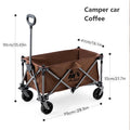 Heavy-Duty Portable Folding Wagon – Collapsible Large Capacity Camping & Outdoor Trolley for Shopping, Picnic, BBQ, Fishing