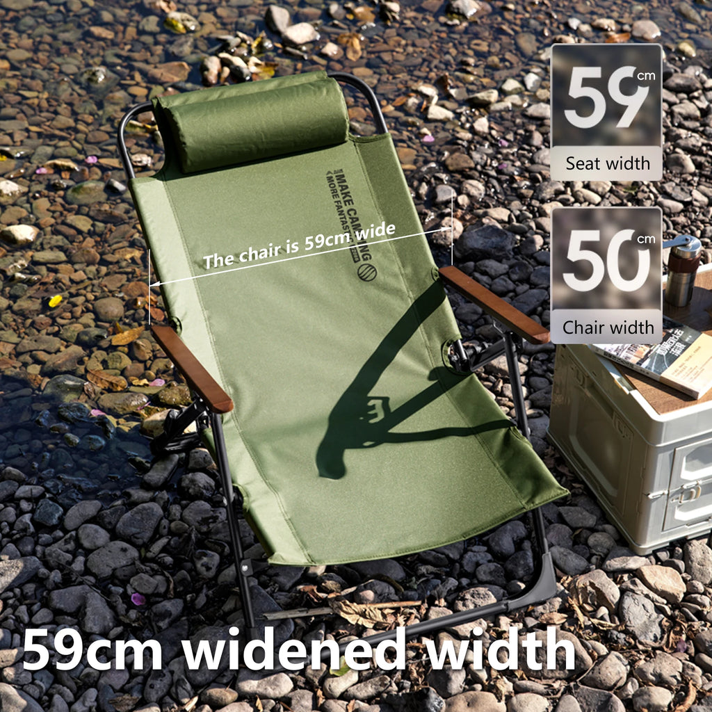 600D Oxford Fabric Lounger Chair with Iron Frame – Portable Outdoor Lounging Chair (Purple/Green)