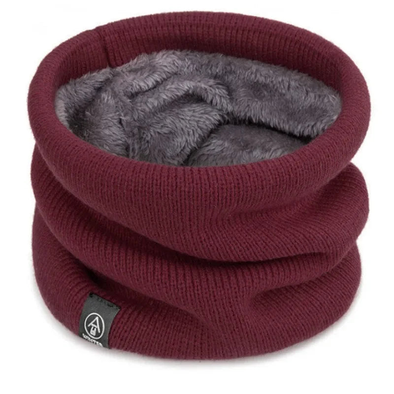 Knitted Neck Gaiter – Thick Fleece-Lined Winter Neck Warmer & Face Cover for Women & Men, Cold-Proof Sports Scarf for Running, Skating, Hiking