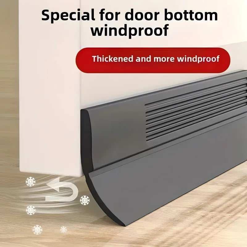 Thickened Self-Adhesive Silicone Door Bottom Seal Strip 1M (3.6 cm / 1.42 in) Weatherproof Soundproof Dustproof Gap Sealer