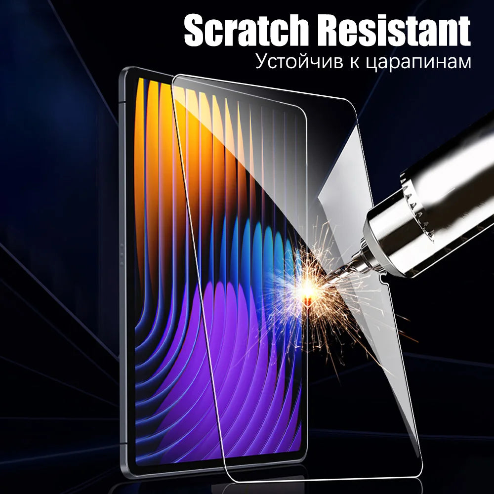 2-Pack Tempered Glass Screen Protector for 11.2-inch (28.4 cm) & 12.4-inch (31.5 cm) Tablets with 2 Camera Lens Covers
