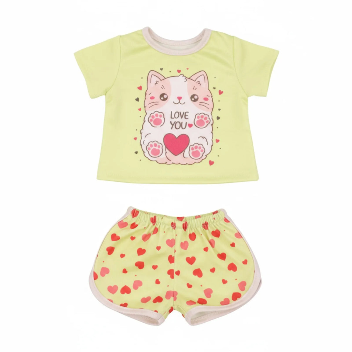 Cute Printed T-Shirt Top for 18-Inch (45.7 cm) & 43 cm Dolls, Short Doll Tee