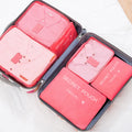 6-Piece Travel Packing Cubes Set – Waterproof Oxford Organizer for Women's Clothes & Underwear (Hand Washable)