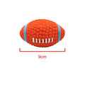 Dog Squeaky Latex Ball Chew Toy – Dental Cleaning Training & Interactive Play (Rugby, Tennis, Volleyball, Football, Basketball Shapes)