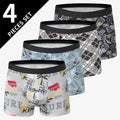 4/5-Pack Men's Printed Boyshort Swim Trunks – Comfortable Plus-Size Beach & Swim Shorts