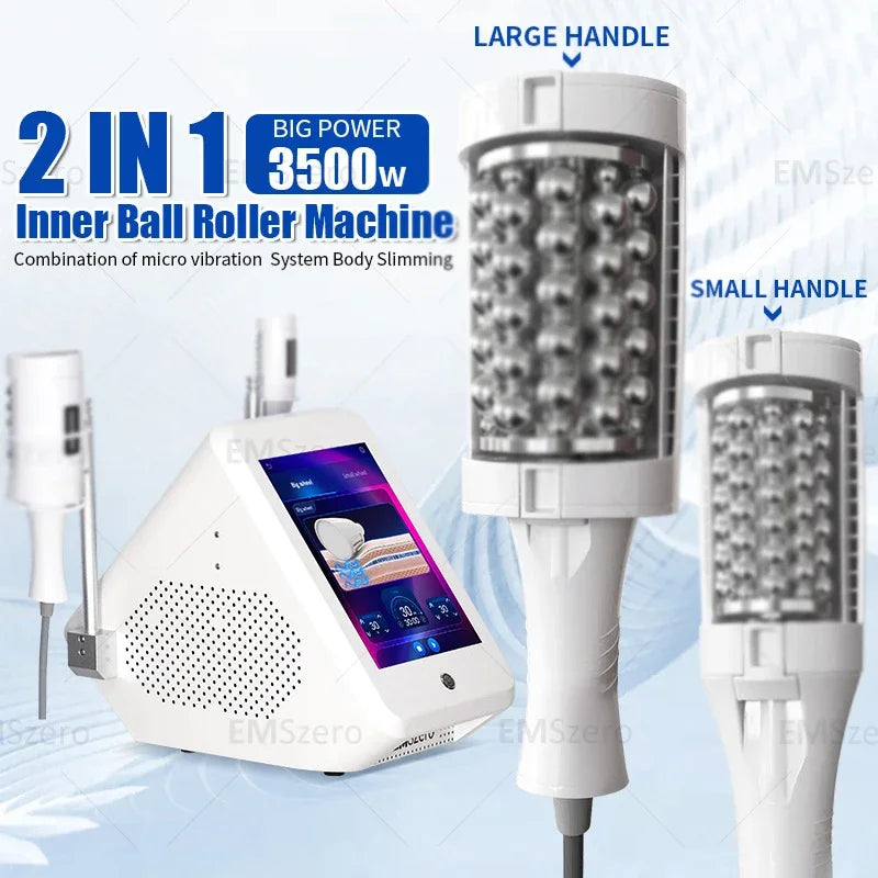 2-in-1 EMS + RF Body Sculpting Machine with 5D Massage Roller, Electromagnetic Muscle Stimulator for Fat Removal & Cellulite (Home & Salon)