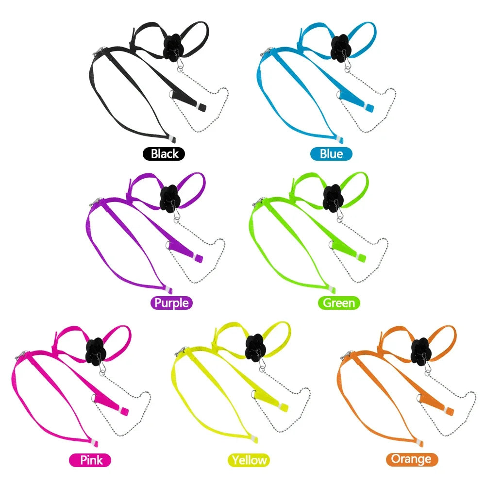 Adjustable Reptile Harness Leash 47.2 in (1.2 m) Nylon Anti-Bite Training Rope for Lizards, Turtles & Small Pets