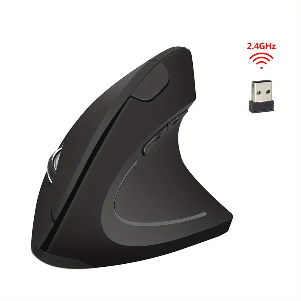 Ergonomic Right-Hand Vertical RGB Wired Optical Mouse for Gaming PC & Laptop