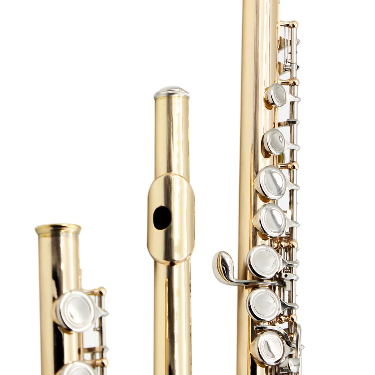 16-Key Closed-Hole C Flute with E Key - Silver-Plated Cupronickel Transverse Concert Flute
