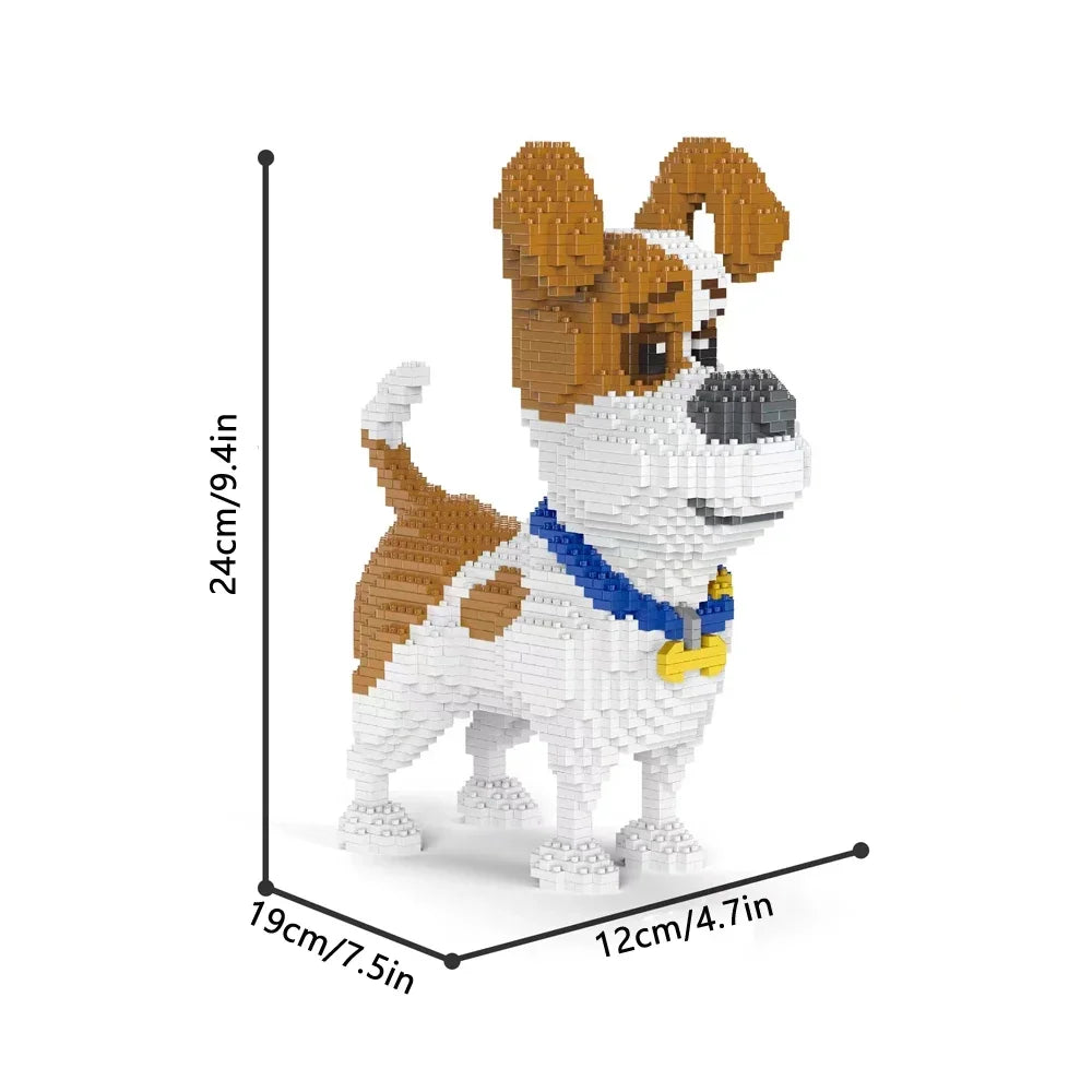 Corgi Micro Mini Building Blocks Kit — DIY Cute Corgi Dog Brick Model, ABS Display Gift