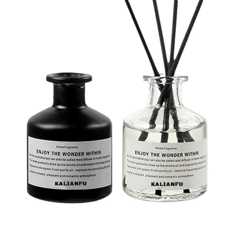 50 mL (1.69 fl oz) Flameless Freesia & Jasmine Fragrance Oil with Rattan Diffuser Sticks - Home Air Freshener