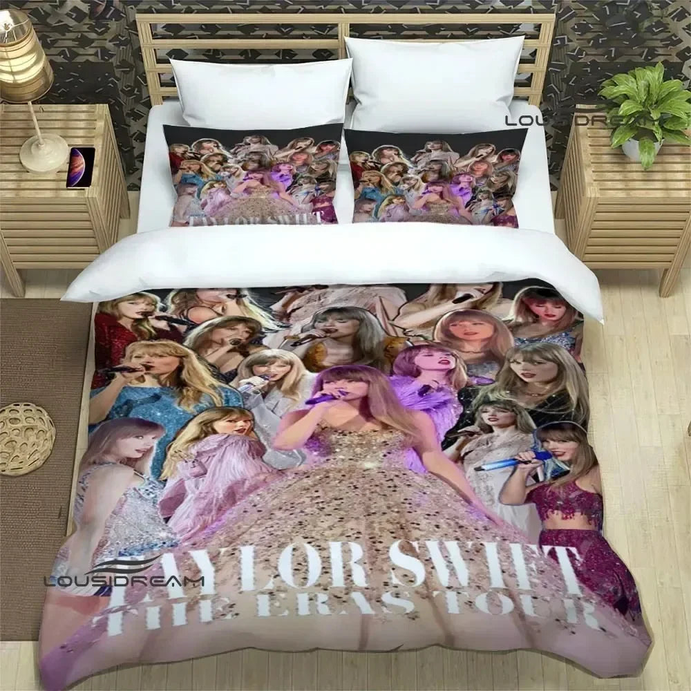 Luxury 3D Print Microfiber Duvet Cover Set with 2 Pillowcases – 100% Polyester Soft Breathable Bedding, Perfect Birthday Gift