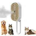 3-in-1 Pet Steam Spray Grooming Brush for Cats & Dogs USB Rechargeable Massage Hair Removal Comb