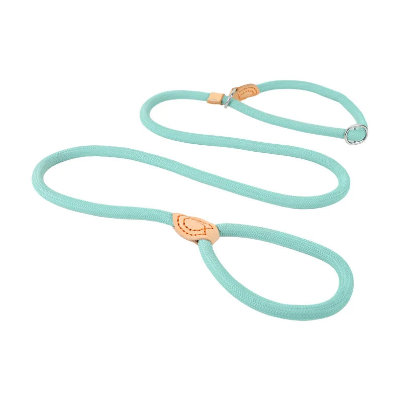 Adjustable Slip Rope Dog Leash - Heavy-Duty Braided Nylon Training Lead for Medium & Large Dogs, 1.5m / 1.8m (4.9ft / 5.9ft)