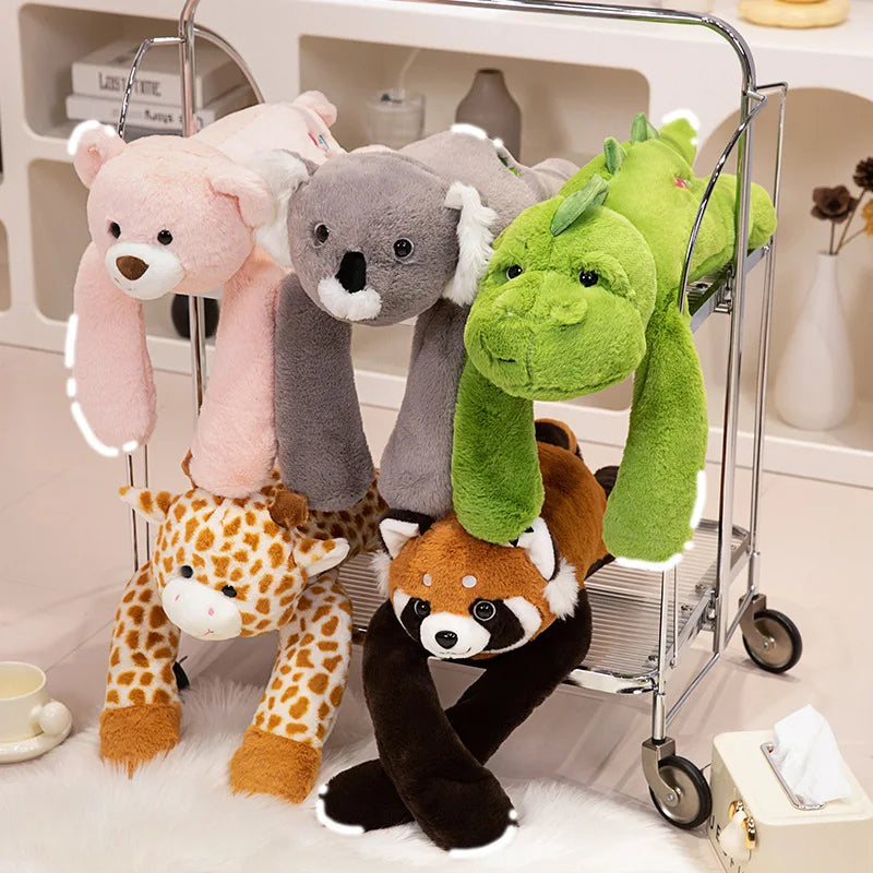 Plush Animal Cushion Pillow 60cm & 65cm - Koala, Capybara, Bear, Dinosaur, Raccoon, Frog, Turtle, Sika Deer
