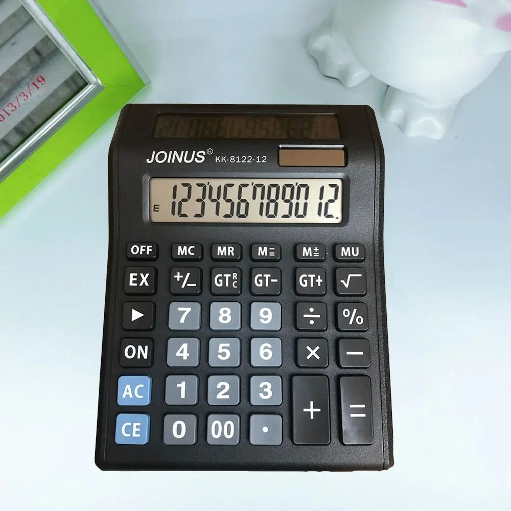 Solar Dual-Screen Desktop Calculator - Large Screen Financial Calculator, Solar + AA Battery Powered (8.27 x 6.02 x 1.38 in / 21 x 15.3 x 3.5 cm)