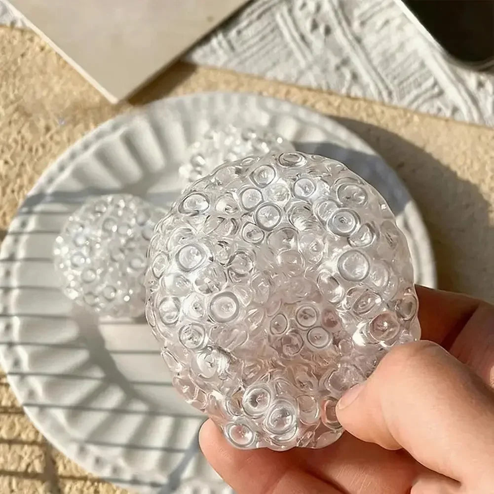 Ice Bead Squishy Stress Ball 6cm (2.36 in) - Super Soft Mochi Fidget Toy Slow Rebound for Anxiety Relief & Relaxation