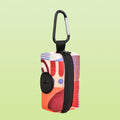 Rainbow Print Dog Poop Bag Holder — Fashion Waste Bag Dispenser with Leash Attachment (No Bags Included)