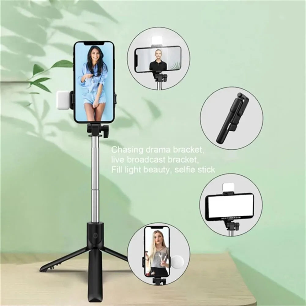 Bluetooth Selfie Stick with Remote Shutter – Telescopic Stainless Steel Phone Monopod, Folded 185 mm (7.3 in) / Extended 740 mm (29.1 in)