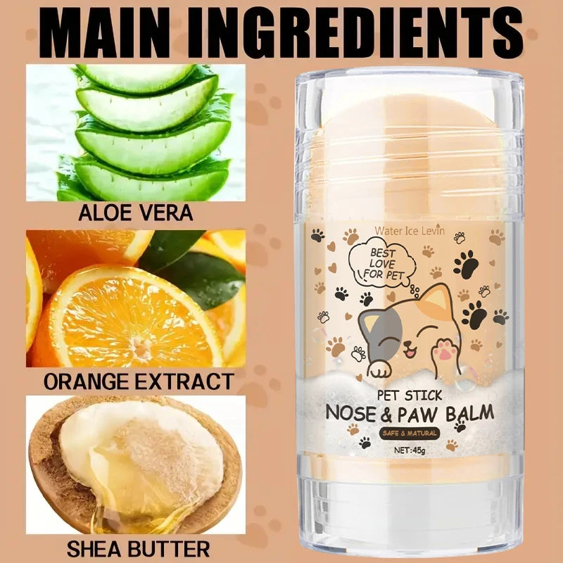 45g (1.6 oz) Dog & Cat Paw and Nose Balm - Paw Protector Moisturizer for Cracked Pads