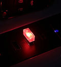 Mini USB LED Car Ambient Light - Colorful Interior Atmosphere Lamp with Emergency Mode