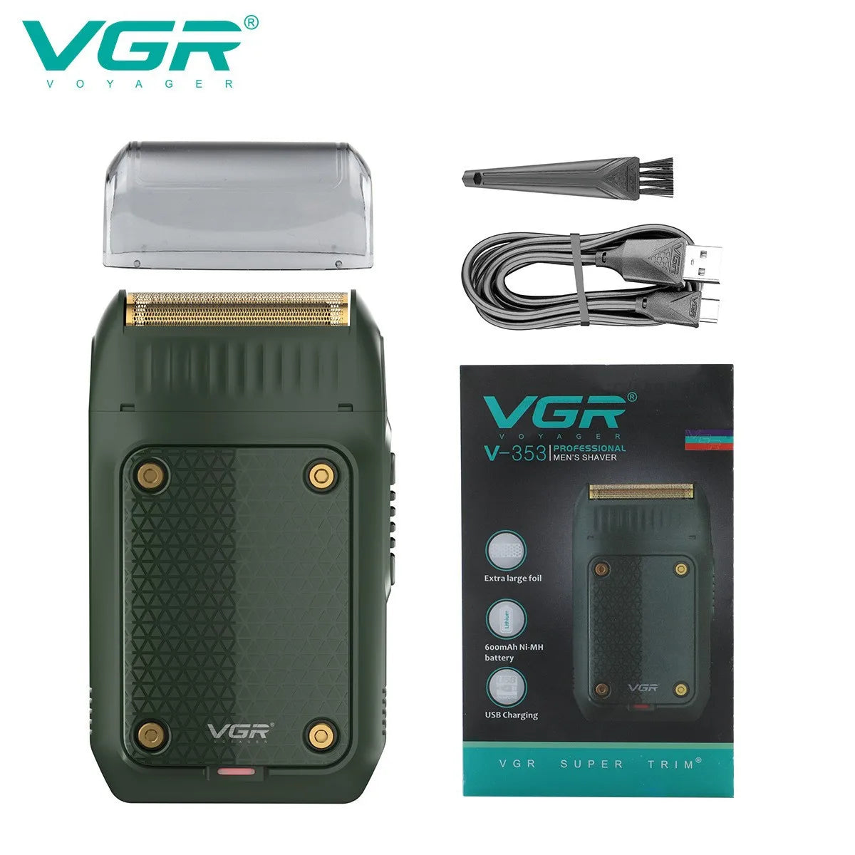 USB Rechargeable Electric Beard Trimmer & Face Shaver for Men — Stainless Steel Blades, Wet/Dry Precision Groomer