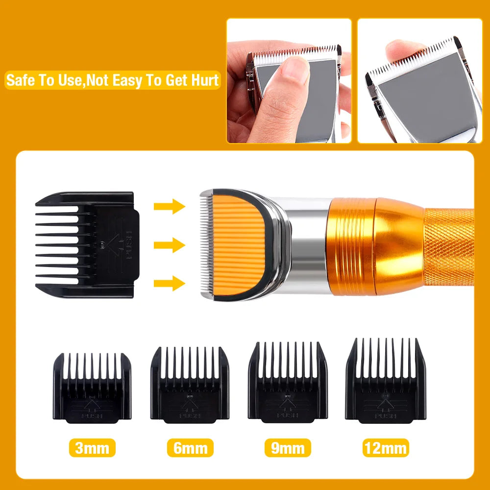 380W Electric Goat & Pet Shearer — 12V Motor Wool and Hair Trimmer, Adjustable 0.8–2.3mm (0.03–0.09in), Includes 4 Guide Combs