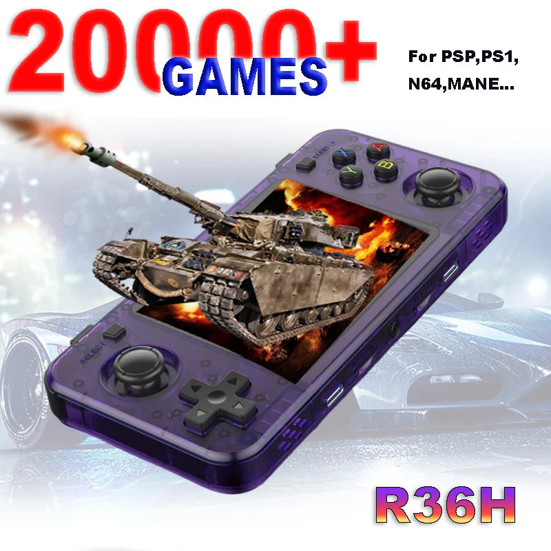 Horizontal Retro Handheld Game Console 3.5-inch (8.9 cm) Portable Pocket Player 64GB - 15,000+ Classic Games