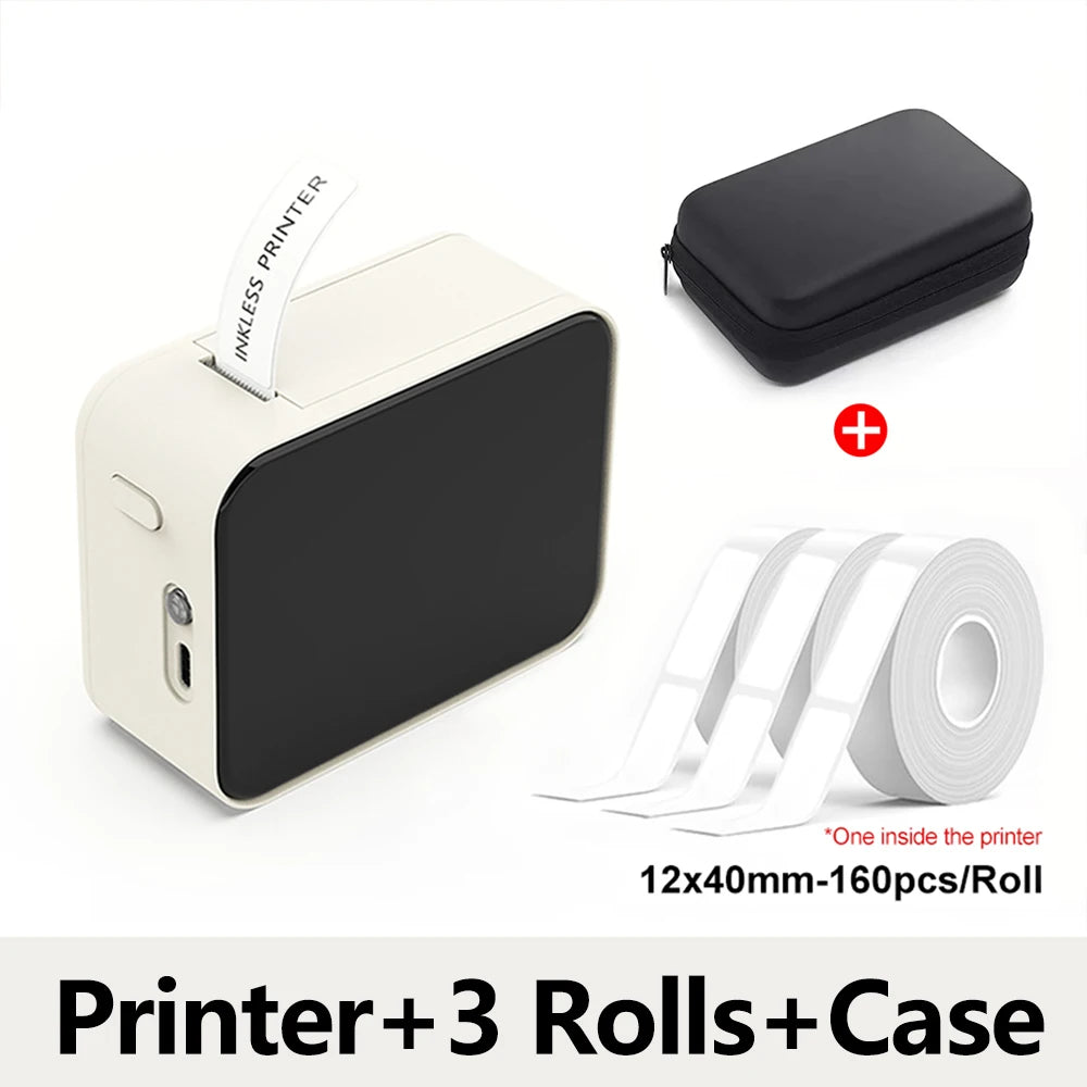 Mini Portable Thermal Label Printer – Inkless Bluetooth Sticker & Name-Tag Maker (15mm / 0.59in)