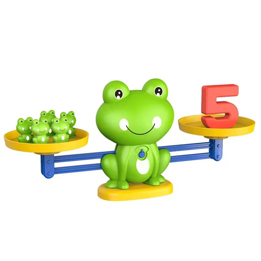 Frog Balance Math Toy for Kids, Addition & Subtraction Learning Scale, Early Education STEM Counting Game