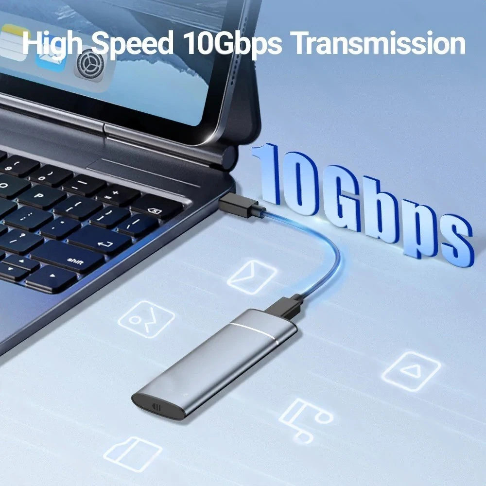 M.2 NVMe & SATA SSD Enclosure USB-C 10Gbps Supports 2230/2242/2260/2280