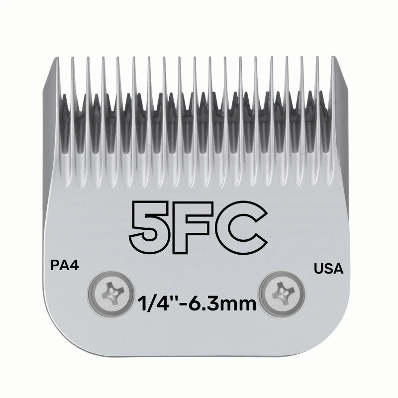 A5 Snap-On Pet Clipper Replacement Blades – 3F, 4F, 5F, 7F, 10#, 15#, 30#, 40#, 50# | Professional Dog & Cat Grooming Blades (Fits Most Detachable Clippers)