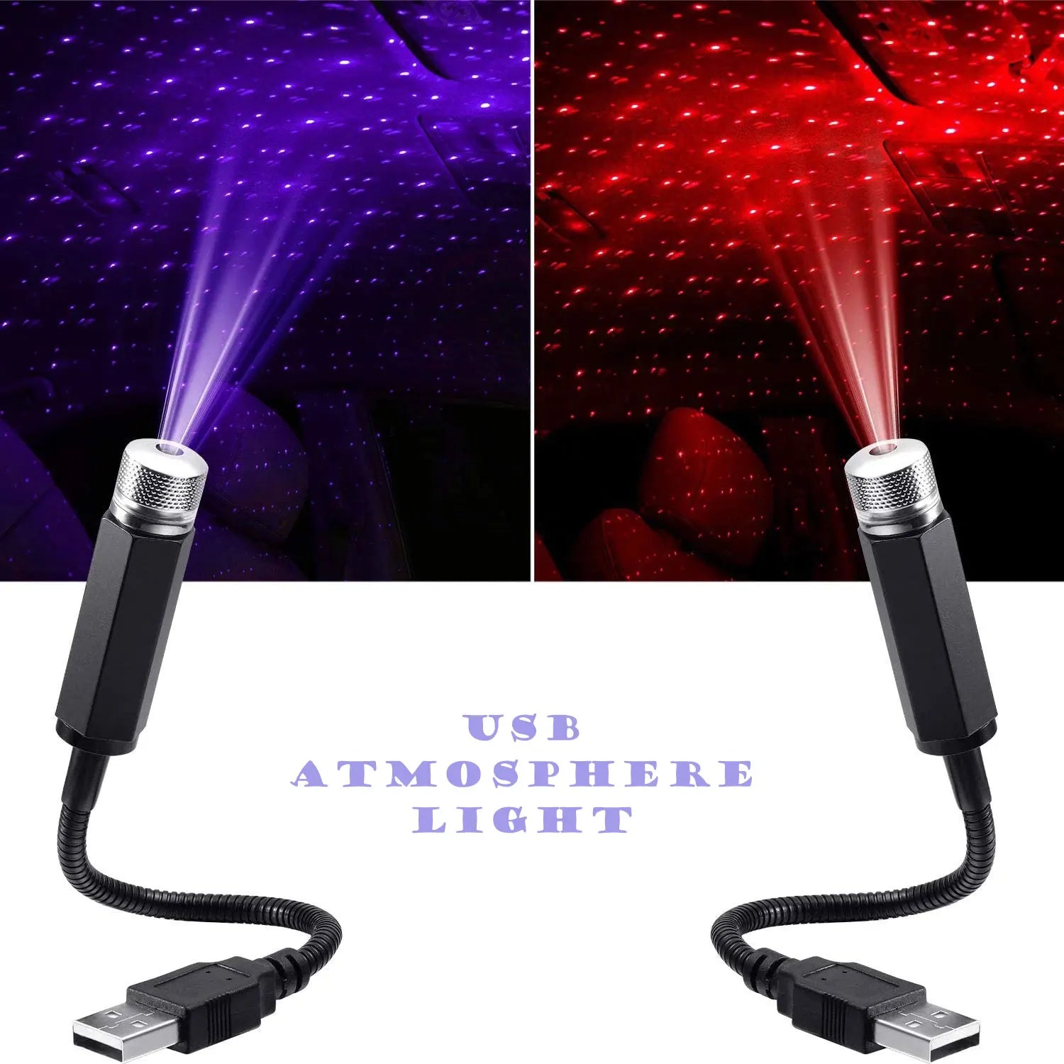 USB Powered LED Laser Starry Sky Projector Lamp for Car & Room Ceiling 5V