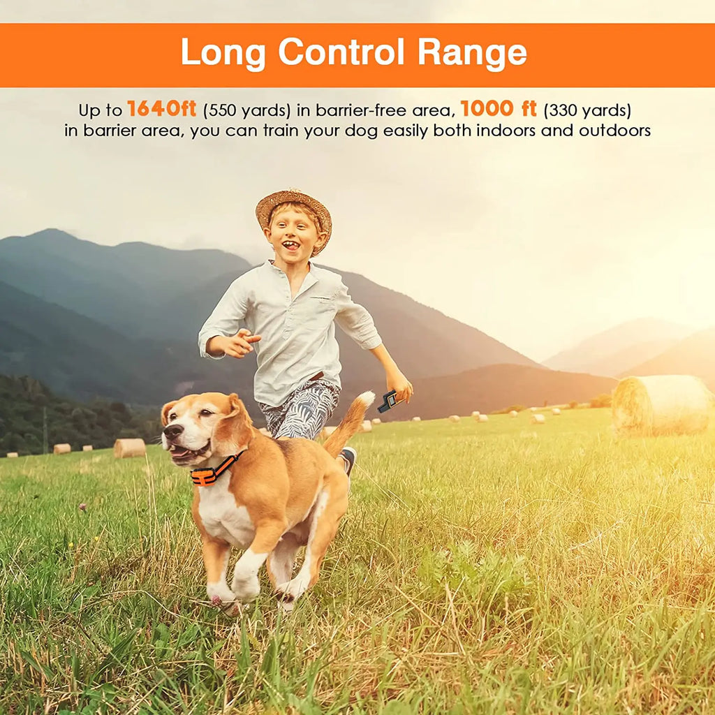 Waterproof Remote Dog Training Collar – 500m Range Rechargeable with Shock, Vibration & Tone, Adjustable 14–27 in (35–69 cm)