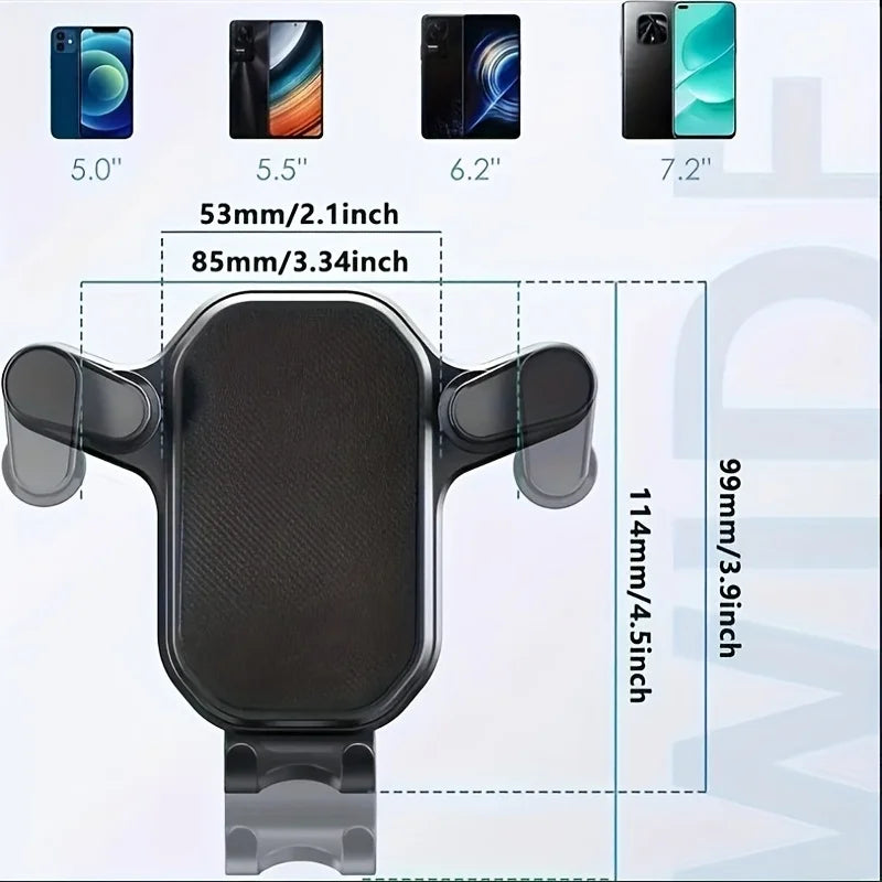 Universal Car Air Vent Phone Holder Clip Mount – Fits 4.7–6.7 in (≈11.9–17.0 cm) Smartphones