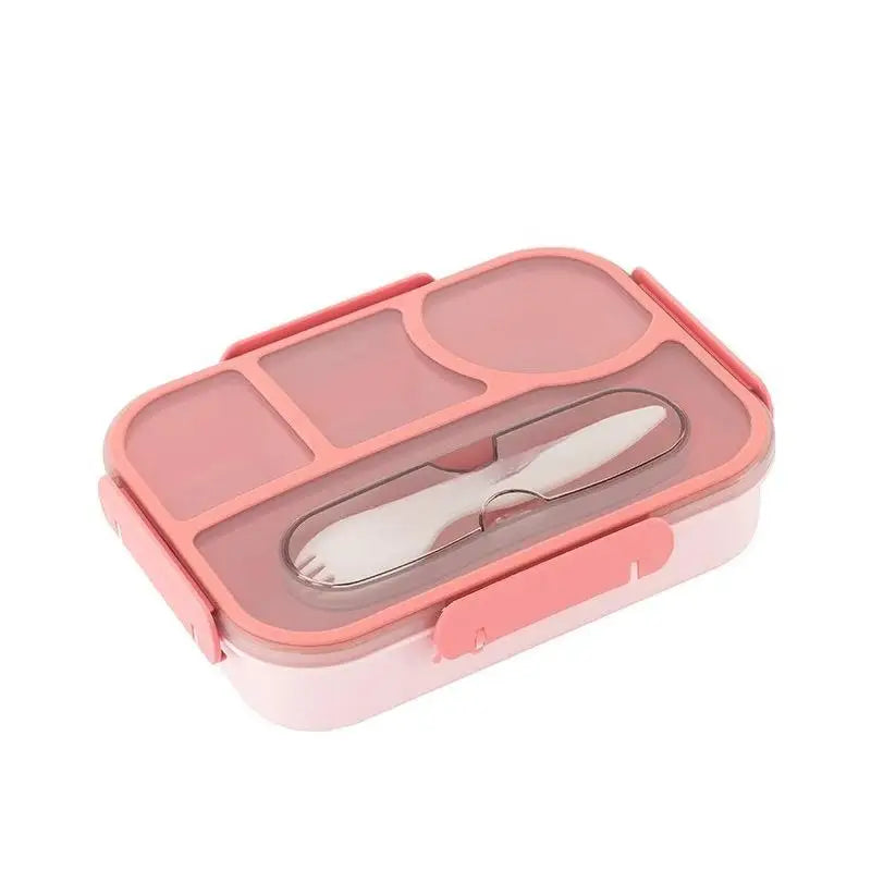 4-Compartment Bento Lunch Box 1000 ml (23 x 17 x 5 cm | 9.1 x 6.7 x 2.0 in) Reusable Leakproof Microwave & Dishwasher Safe