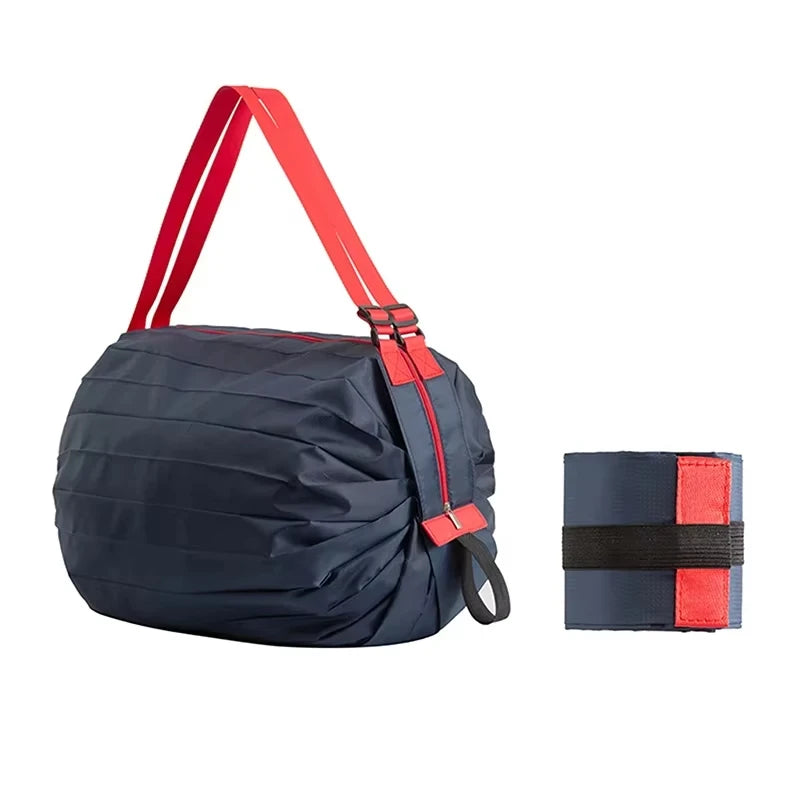 Foldable Waterproof Reusable Shopping & Travel Tote – Compact 3.1×3.3 in Folded / 15.7×15.7 in Unfolded (40×40 cm) – Large Capacity