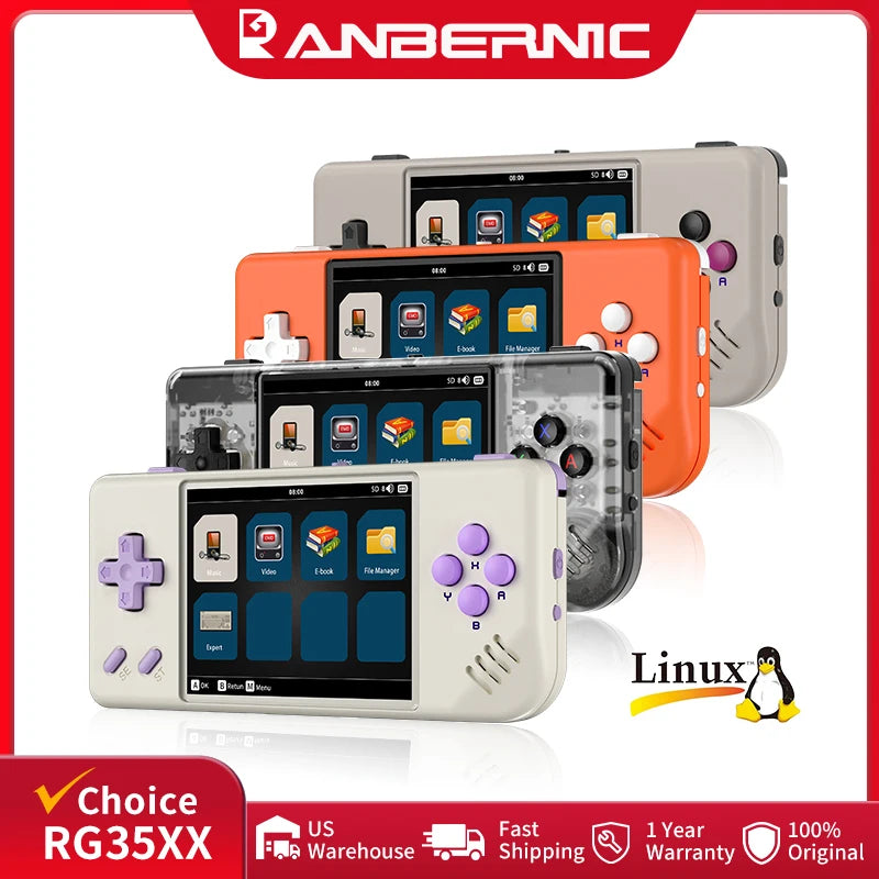 Mini Handheld Retro Game Console 2.83" (7.19 cm) IPS 640x480, 64GB, 5000+ Games, HDMI TV Output, Linux