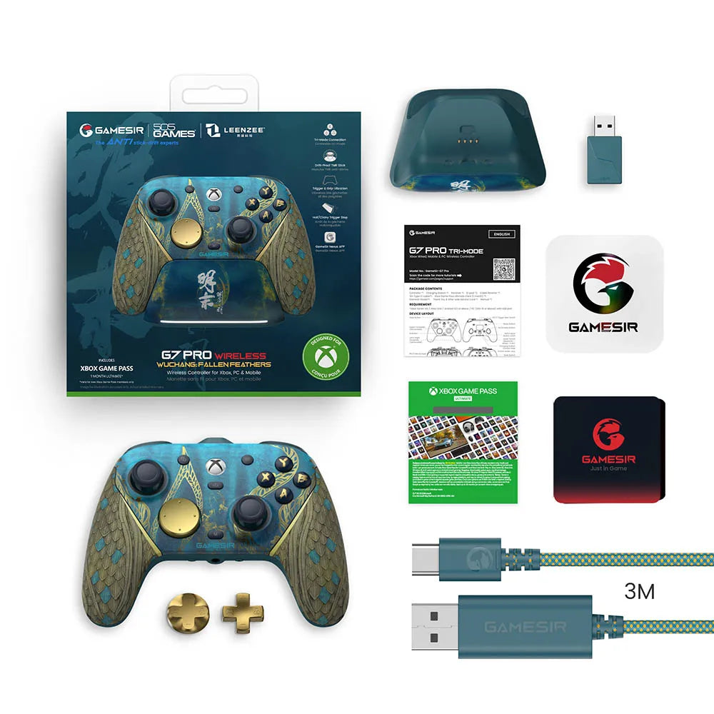 Wired Xbox-Compatible Gaming Controller with Charging Dock for Xbox Series X/S, Xbox One, PC, Android, Steam