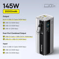 145W 20800mAh Power Bank – 100W USB-C PD Portable Charger, Dual USB-A/USB-C, Digital Display for Laptop, Phone & Gaming Handhelds