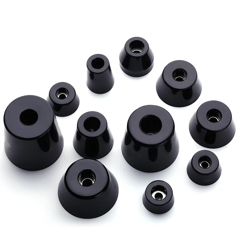 8-Pack Rubber Furniture Leg Tips with Gaskets — Non-Slip Shock-Absorbing Foot Pads for Chairs Tables Speakers Cabinets